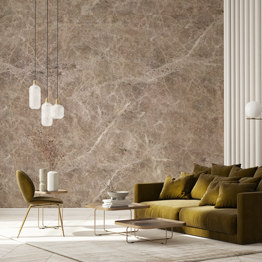 Emperador Light Natural Stone Wallpaper