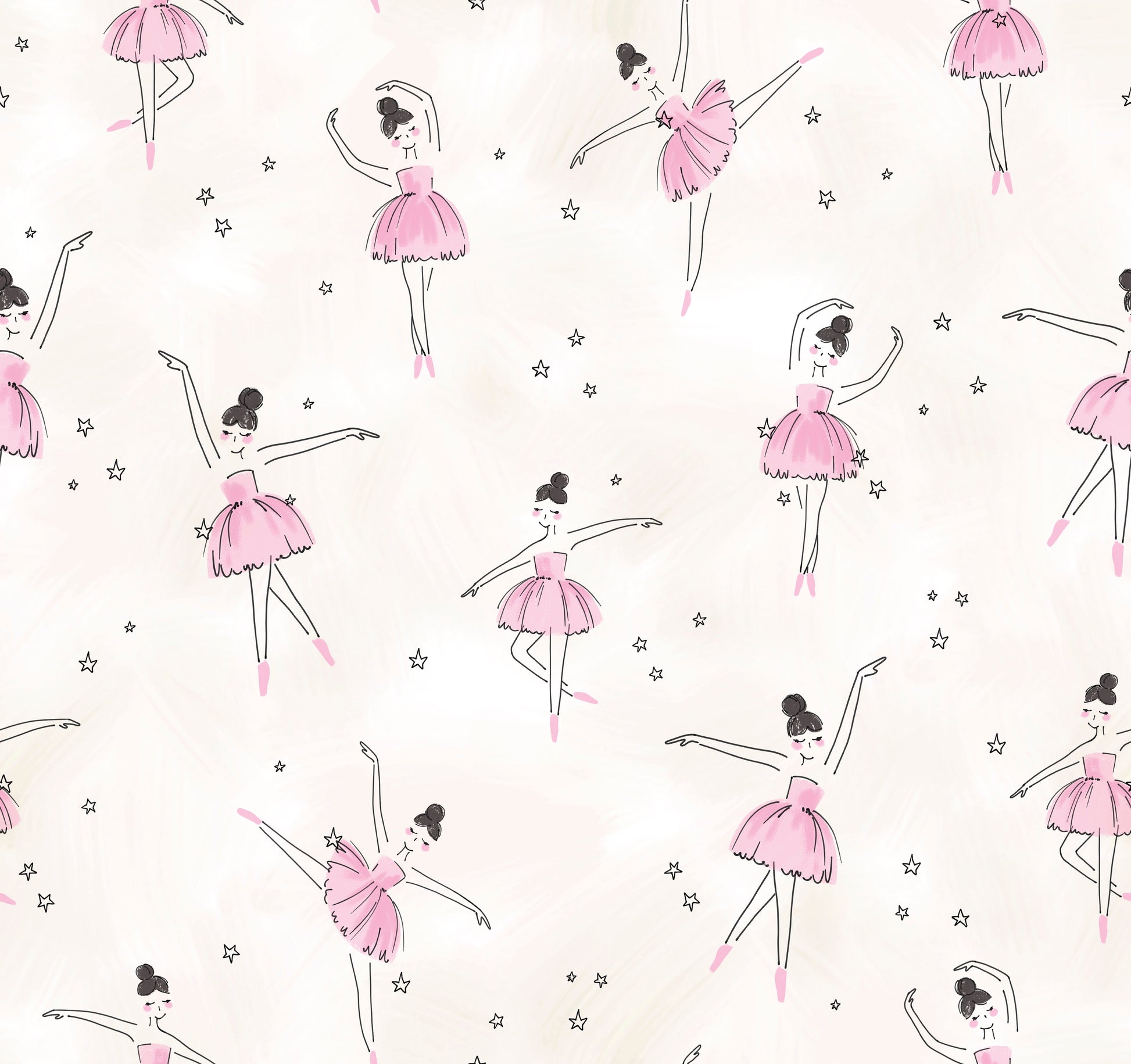 Pink Ballerinas Kids Wallpaper