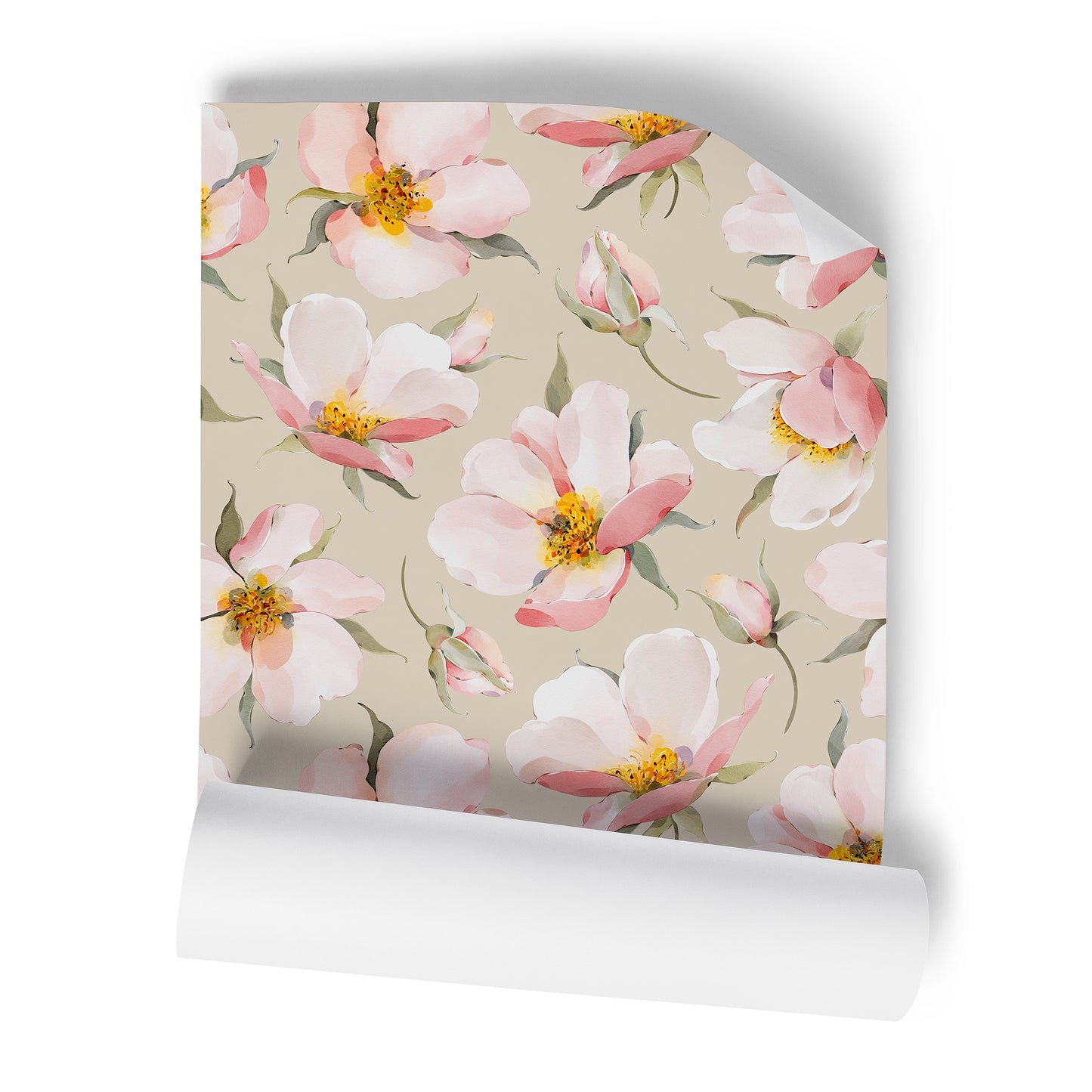 Blooms Cream Floral Wallpaper