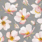 Blooms Light Gray Floral Wallpaper
