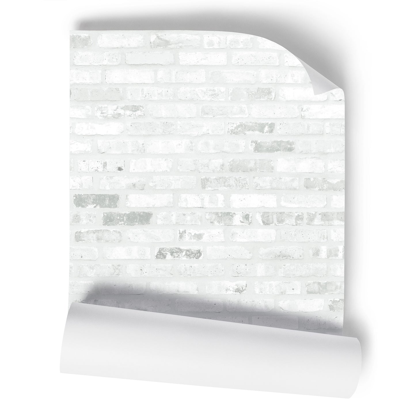 Chicago Brick Solid White Wallpaper