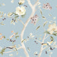 Chinoiserie Blossom Blue Floral Wallpaper
