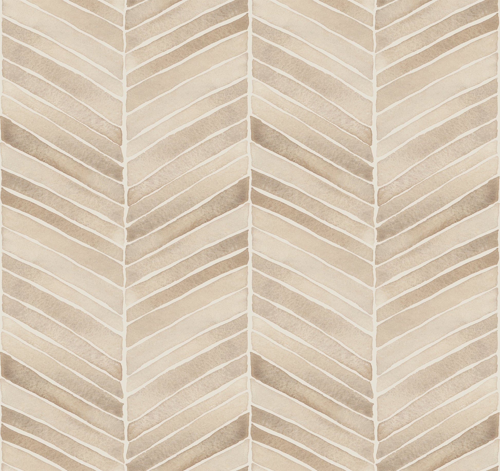 Herringbone Tan Geometric Wallpaper