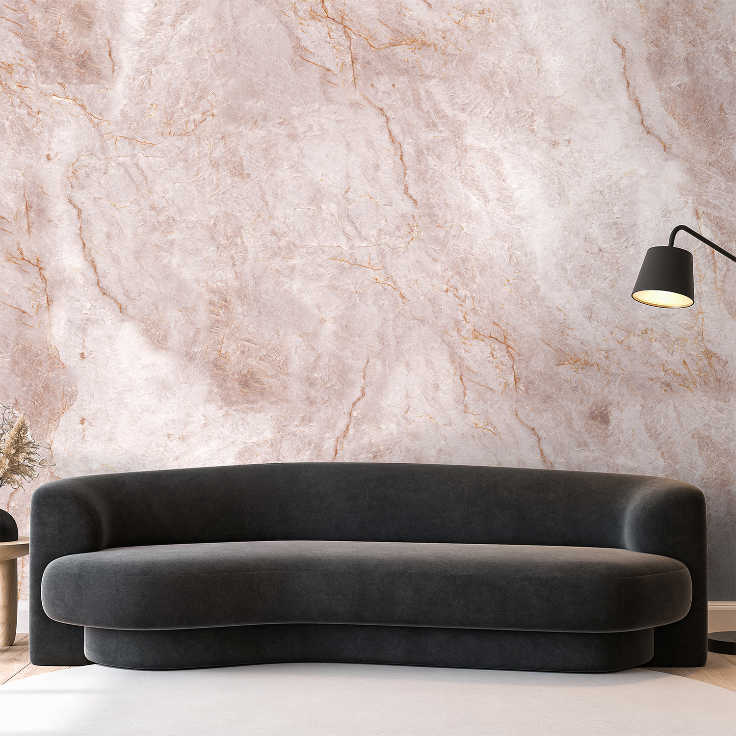 Natural Marble Stone Wallpaper Mural Porto Pink