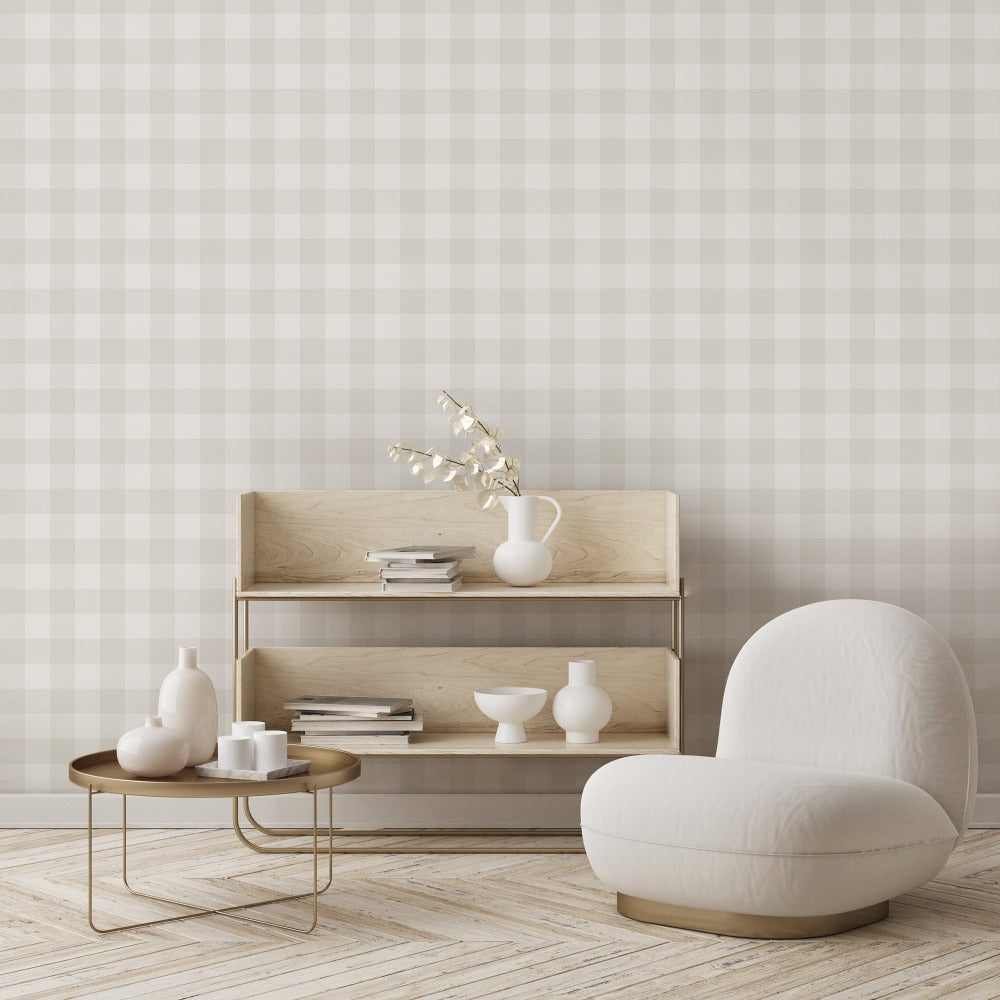 Plaid Square Gray Geometric Wallpaper