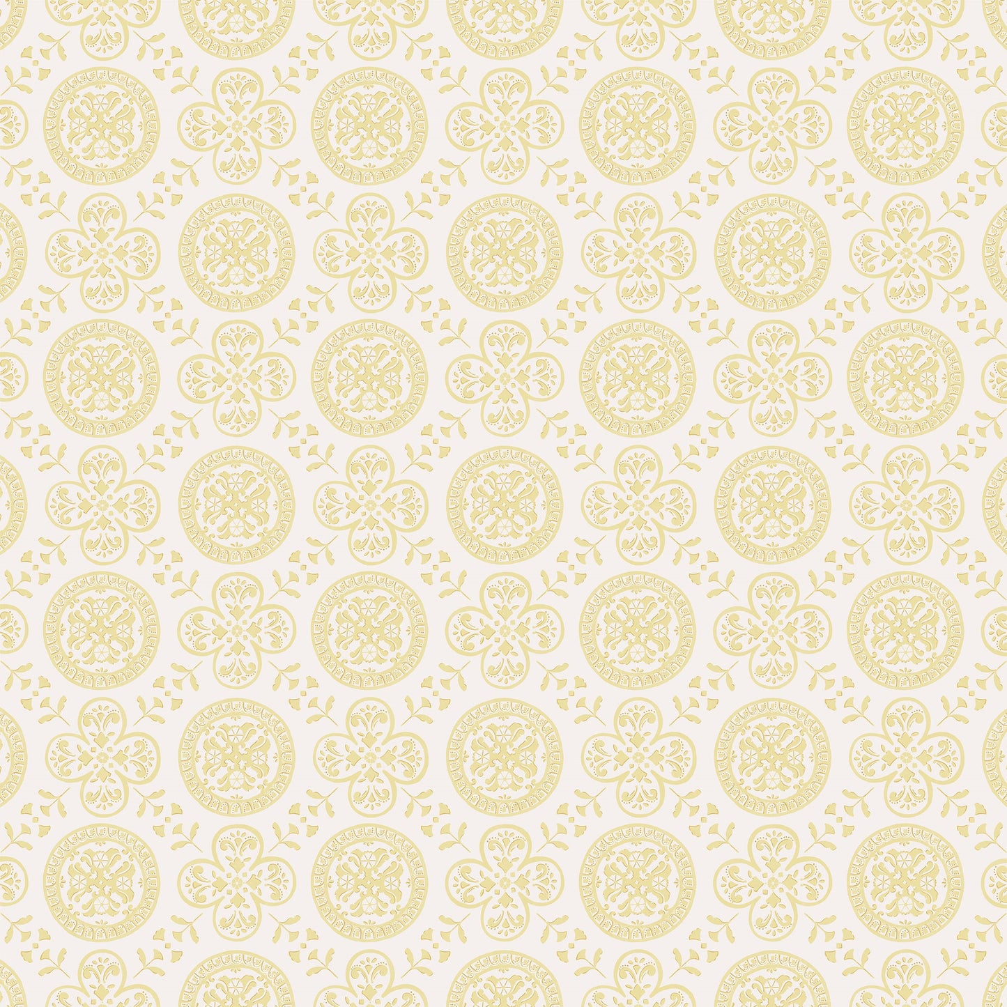 Spanish Tile Yellow Geometric Wallpaper
