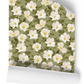 White Flower Green Wallpaper