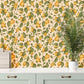 Peach Apricots Floral Fruit Wallpaper