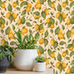 Peach Apricots Floral Fruit Wallpaper