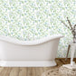 Branched Floral Blue Wallpaper