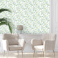 Branched Floral Blue Wallpaper