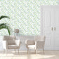 Branched Floral Blue Wallpaper