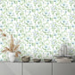 Branched Floral Blue Wallpaper