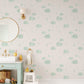 Clouds Green Kids Wallpaper