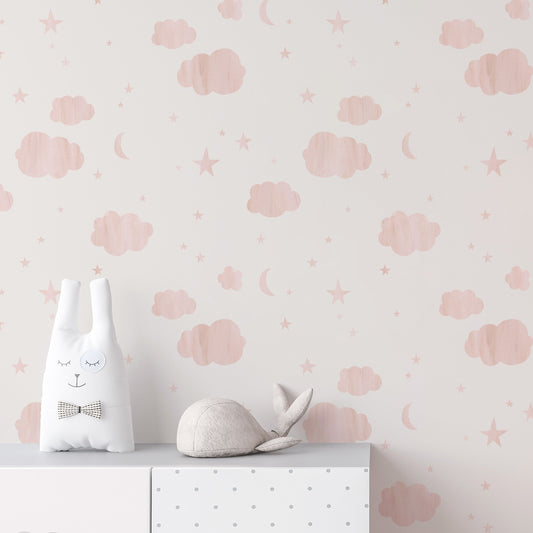 Clouds Pink Traditional Sample