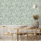 Golden Wattle Leaves Beige Floral Wallpaper
