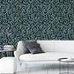 Golden Wattle Leaves Navy Traditional Sample