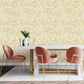 Lined Flowers Gold Floral Wallpaper