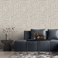Loops Beige Geometric Wallpaper