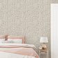 Loops Beige Geometric Wallpaper
