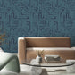Loops Teal Geometric Wallpaper