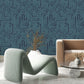 Loops Teal Geometric Wallpaper