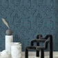 Loops Teal Geometric Wallpaper