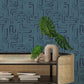 Loops Teal Geometric Wallpaper