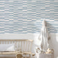 Stripe Splice Blue Traditional Sample