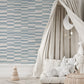 Stripe Splice Blue Geometric Wallpaper