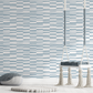 Stripe Splice Blue Geometric Wallpaper