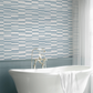 Stripe Splice Blue Geometric Wallpaper