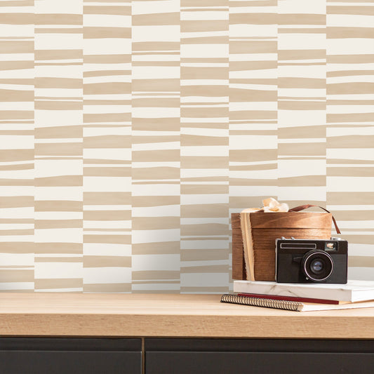 Stripe Splice Nude Traditional Sample
