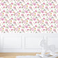 Waterfloral Pink Floral Wallpaper