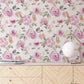 Waterfloral Pink Floral Wallpaper