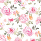 Waterfloral Pink Floral Wallpaper