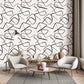 Zig Black/Beige Geometric Wallpaper